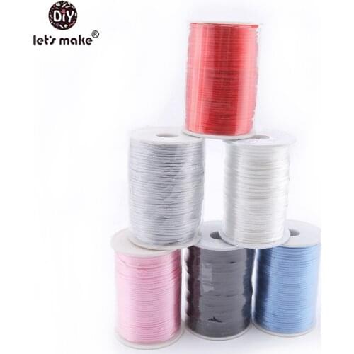 Lets Make Strong Braided Satin Nylon Cord Rope Diy Making Findings Beading Thread 2mm Cord For Teething Sensory Beaded Toys