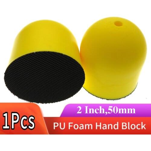2 Inch Center Water Feed Disc Hand Pad Hand Sanding Block Abrasive Tools - Hook and Loop