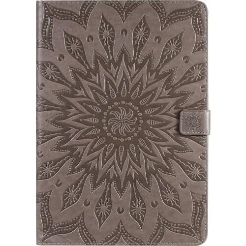 Smart Wake Sleep Up Case For Apple IPad 7th 10.2 inch 2019 Sun Embossed PU Leather Tablet Protect Shell Stand Cover Funda+pen