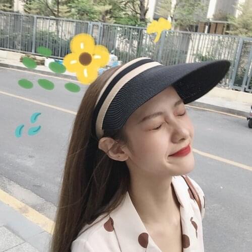 Fashion Lady Straw Hat Women Summer Sun Visor Sunhat Panama Boater Floppy Bucket Cap Female Woman Summer Hat Straw Beach Present