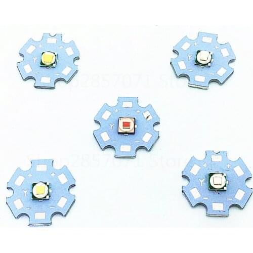 T6 10W 5050 Emitter Diodes Red Green Blue UV white 32.-3.6V 3A LED 20mm star