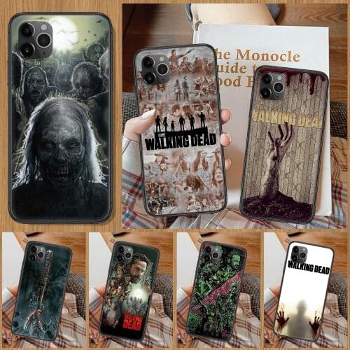 TV The Walking Dead Phone Case For iphone 5 5S SE 2 6 6S 7 8 11 12 Mini Plus X XS XR Pro Max black tpu Etui painting cell cover