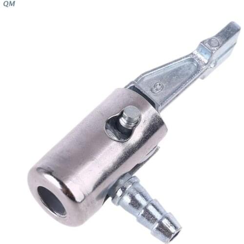 1/4" Lock On All Metal Air Chuck,Mini Air Compressor Portable Tire Inflator Tire Chuck with Barb Connector for Hose Repair 13MF