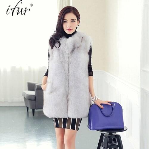 High quality fox fur vest new fashion fur vest imported fox fur coat fur horizontal foreign trade