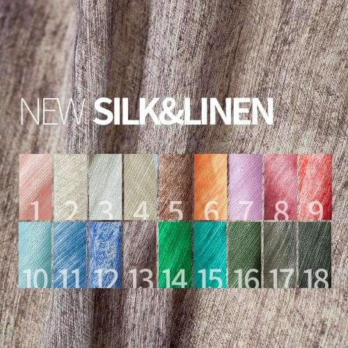 18 Colors silk blends linen fabric,slight sculpture and sheer,breathable,sewing for shirt,blouse,dress,skirt,craft by the yard