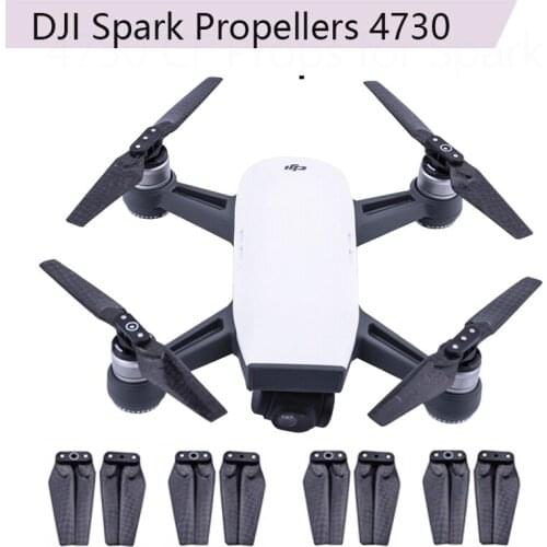 8 Pieces Carbon Fiber Propellers 4730 Folding Props for DJI SPARK Drone Quick Release Propeller CCW CW 4730F Blades