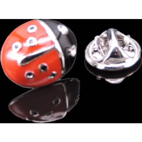High-quality Brooch Lapel Pin For Successfu Men Pins Red Ladybug Neckpin Collar Badge Jewelry Broche Clothing accessories