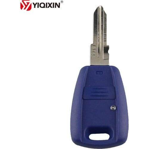 YIQIXIN 1 Button For Fiat Punto Doblo Bravo Palio Albea Seicento Stilo Remote Car Key Shell Fob Cover Blue GT15R Blade Key Case
