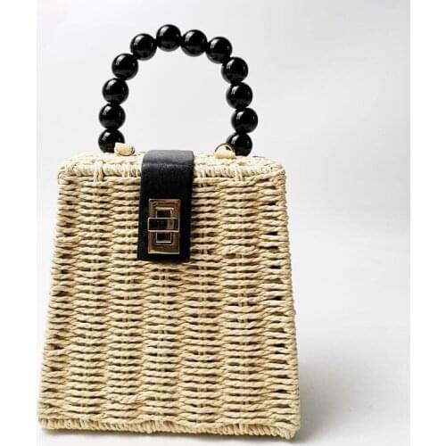 Ladies Small Shoulder Bags Handwoven Women Straw Handbag small fresh portable beach bag Crossbody Bags Travel Female Handbags