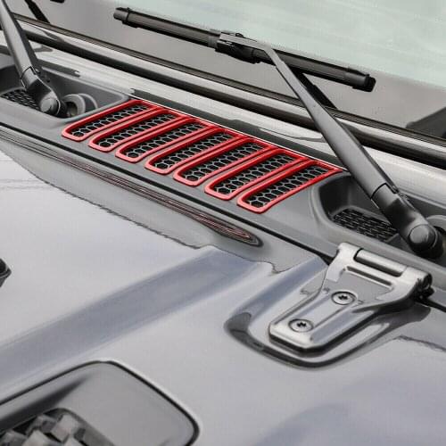 New Hood Air Vent Hood Intake Decor Protect Cover Trim for 2018 for Jeep Wrangler JL