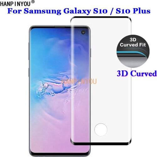For Samsung Galaxy S10 G973 / S10 Plus G975 3D Full Coverage Curved Tempered Glass 9H Premium Screen Protector Film