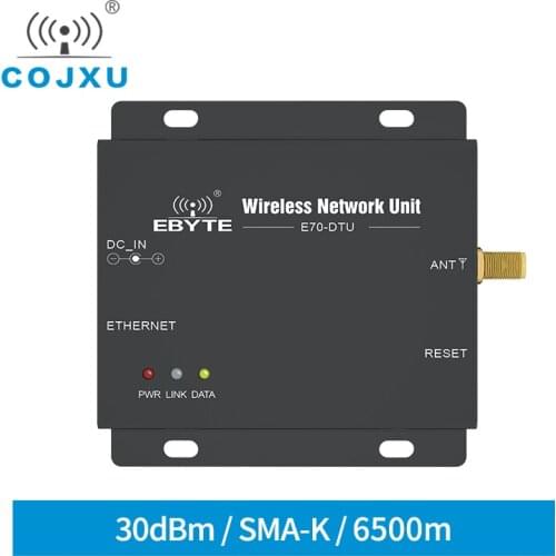 Ethernet Star Network 433MHz 30dBm 1W Long Range Wireless Transceiver IoT PLC Data Transmission RF Module E70-DTU(433NW30-ETH)