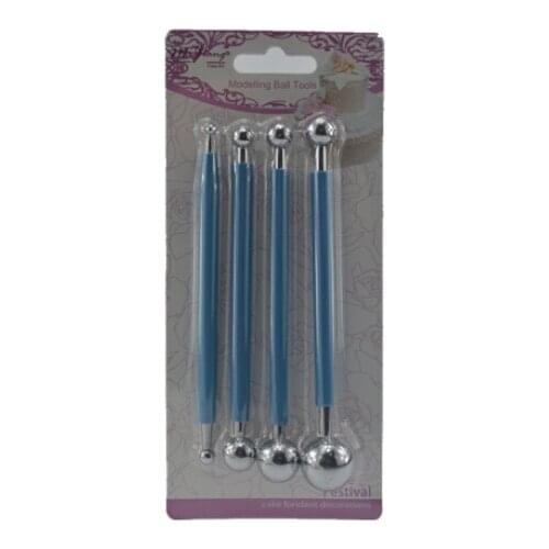 Stainless Steel Fondant Cake Mould Sugar Paste Decoration Mold Cake Art Sculpture Stick Modelling Ball Tool