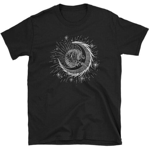 Alchemy Tshirt The Moon Tarot Sun and Moon Occult Goth Wiccan clothing Men Women Gift