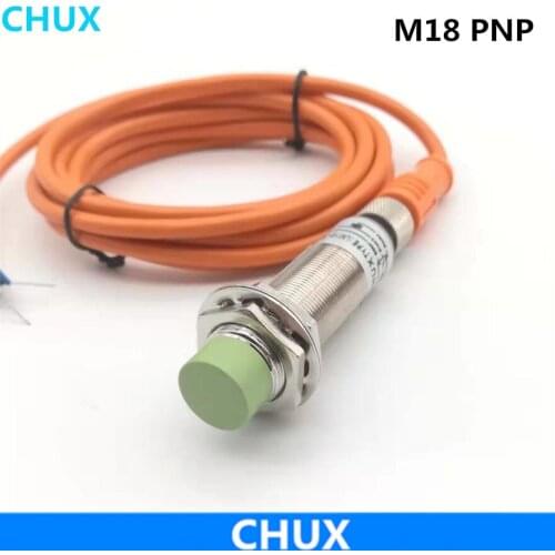 M18 Inductive proximity sensor PNP With Straight Sensor connector NO/NC/no+nc flush type 8mm detection distance switch