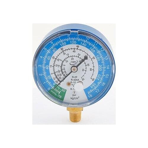 0-500 psi Refrigerant High Side Pressure Gauge Blue for R404A R-12 R-22