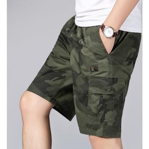 2021 New Camouflage Camo Cargo Shorts Men Casual Shorts Male Loose Work Shorts Man Military Short Pants Plus Size 5XL