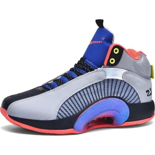 Mens Sneakers High-top Breathable Basketball Shoes Fashion Outdoor Wear Resistant Cushioning Autumn 2021 New Mens Sports Shoes