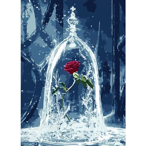 DIY Acrylic Diamond Painting Modern Wall Art Diamond Painting Set Rose Pattern Valentines Day Gifts Home Decor 11.81x15.74inch