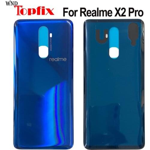 New Glass For Oppo Realme X2 Pro Back Housing Back Cover Battery Case For Realme X2 Pro Battery Cover Replacement Parts