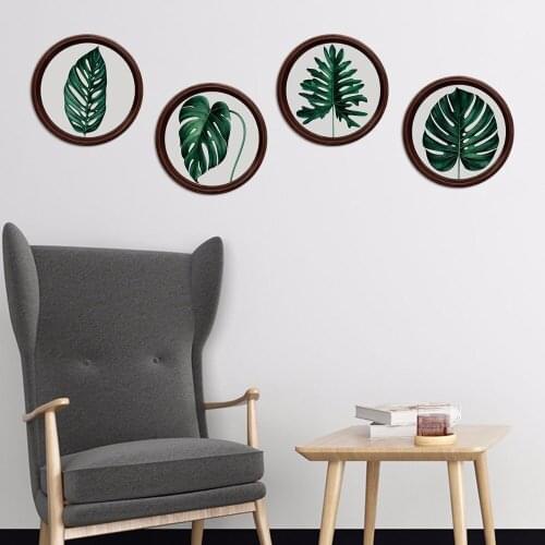 New nordic simulation 3D decorative painting PVC removable waterproof sticker TV backdrop Animals and plants Home Decoration