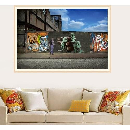 Canvas Art Banksy Art Street Drawing Posters and Prints Wall Art Picture Graffiti Home Decor Peace Dream Posters and Prints Gift