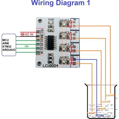 DC 5V 4 Digital Water Liquid Level Indicator Board Controller Sensor Switch Module for Fish tank Water tower