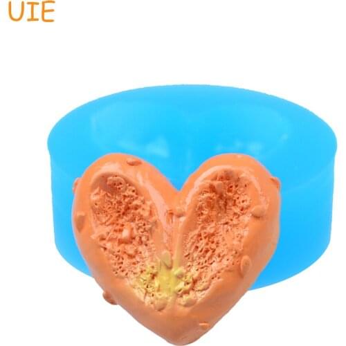 QYL016U 21.4mm Heart Bread Flexible Silicone Mold - Cake Decorating Tools Fondant Craft, Resin Polymer Clay, Cookie Biscuit Mold
