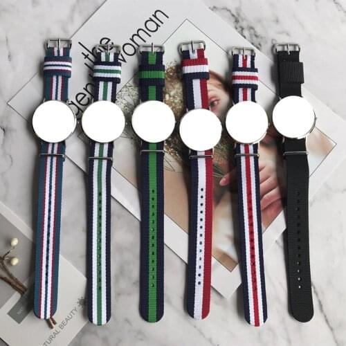 Hot Activity Top Quality 14mm 18mm 20mm Navy White Red For Diver 3 Keepers NATO Waterproof Nylon Strap Watch Band for men women