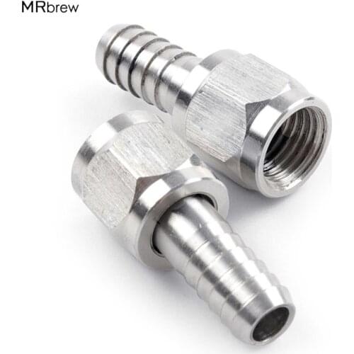 Stainless Steel 304 Barbed Swivel Nut, 5/16" ID, Ball Lock MFL Pin Lock Disconnect fitting, Manifold fitting, 2pcs/lot