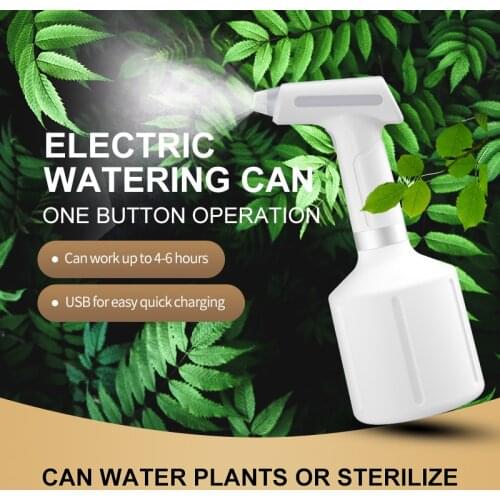 Outdoor Electric Watering Can Garden Sprayer Plant Mist Spray Bottle Adjustable Spout Nozzle Automatic Water Device Indoor