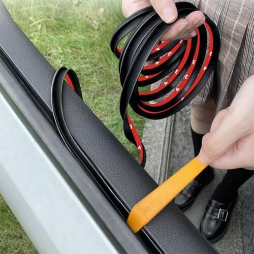 Car Door Window Glass Universal DIY Car Styling Rubber V Type Seal Strips Sticker Soundproofing Sealing Sticker Auto Accessories