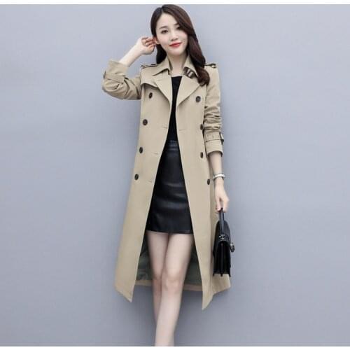 Windbreaker Womens Middle And Long British Style 2021 Spring And Autumn Womens New Temperament This Years Popular Fashion
