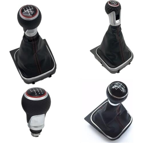 5/6 Speed Gear Shift Knob Lever Shifter Transmission Stick Dust Cover For VW Golf MK5 MK6 Golf 5 6 A6 Rabbit Jetta MK6 2009-2014