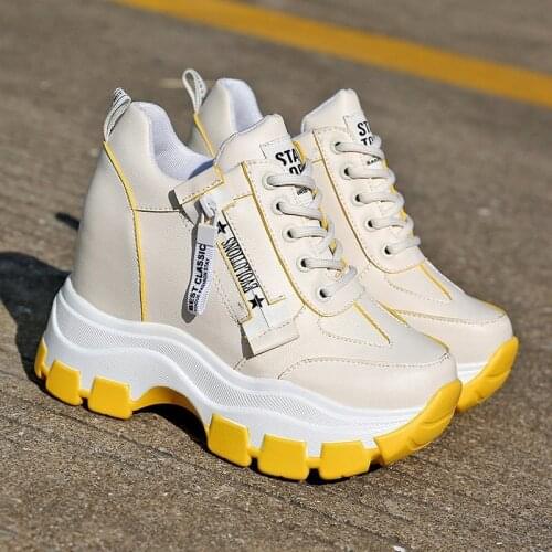 2021 Women Chunky Shoes Fashion Wedges Vulcanized Shoes Breathable Casual Platform Sneaker Outdoor Walking Shoes