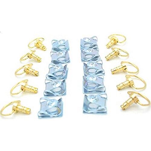 10 sets Motorcycle Race Quick Fairing Fastener 1/4 turn clip bolts Silver Gold