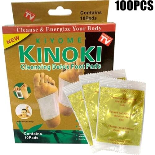 100PCS(50pcs Patches+50pcs Adhesives) Original Detox Foot Pads Foot Patch Body Toxins Feet Slimming Cleansing Foot Care Tool