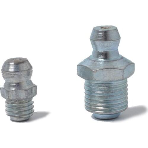 50 Pieces Hydraulic Grease Zerk Fitting SAE Kit 1/4" 1/8" Straight 90 Degree/45 Degree