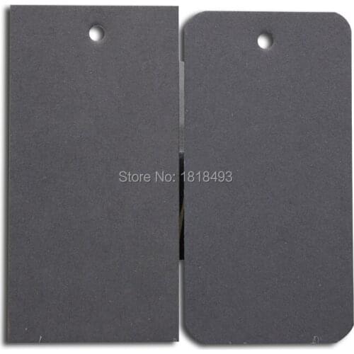 Free shipping 4.5x9cm stock blank black matte paper tags/cardboard paper tags/customized clothing hang tag 300 pcs a lot