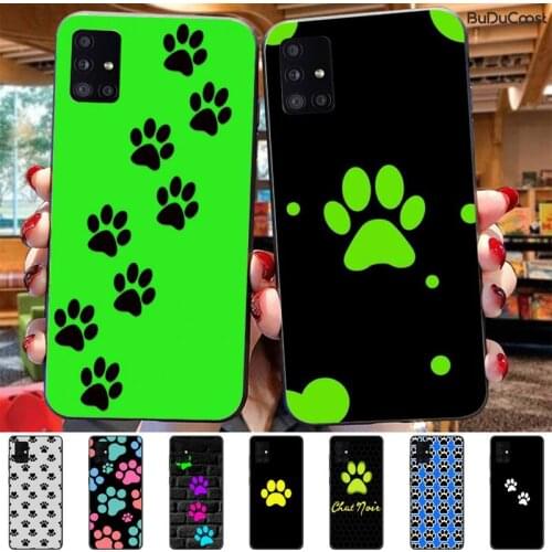 Cat footprints dog paw prints Luxury Unique Phone Cover For Samsung Galaxy A50 A7 A8 A6 Plus A9 2018 A70 A20 A30 A40