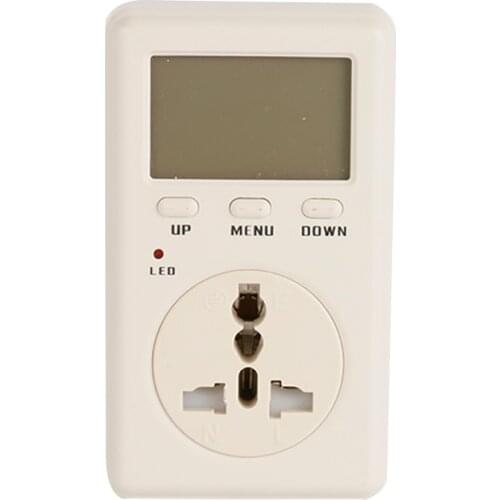 D02A British Regulatory LCD Digital Energy Power Meter Watt Volt Mini Ammeter Frequency Monitor Wattage Voltage Analyzer 90-280V