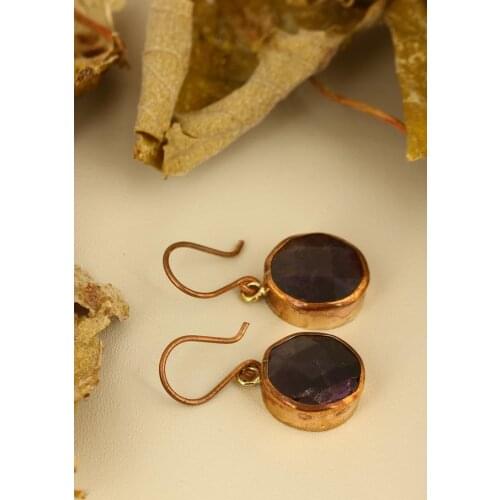 Dr Stone Natural Stone Women 'S Amethyst Over Brass Micron Copper Plated 202321439
