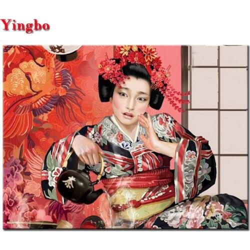 Diy Diamond Painting Japanese woman painting Rhinestones embroidery puzzle picture 5d round square drill Mosaic Decor Home