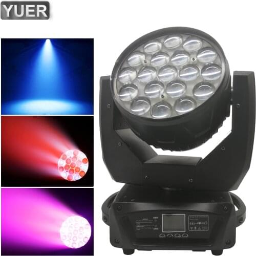 DJ Equipment CTO Function And ECO Function LED Zoom Wash Beam 19x15w Moving Head Light With Advanced DMX Program Stage Lighting