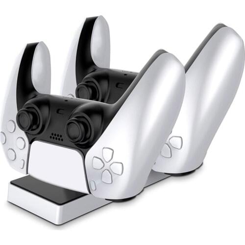 For PS5 Controller Charger Stand Dual TypeC Fast Charging Dock for Sony Playstation 5 Wireless Gamepad Power Station w/LED Light