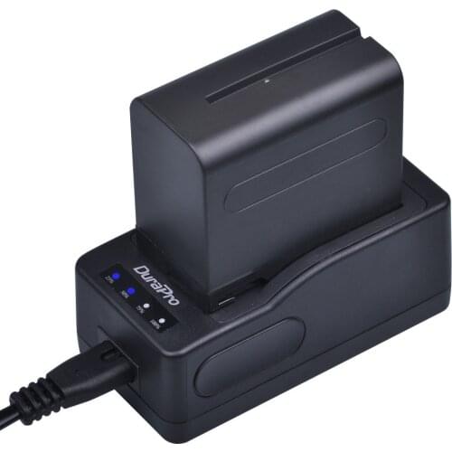 DuraPro 1Pc 7200mAh NP-F960 NP F970 F960 Rechargeable Camera Battery + Quick Rapid Charger for SONY MVC-FD90 MVC-FD91 MVC-FD92
