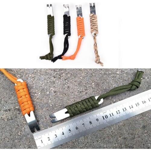 1Pc Outdoor EDC Mini Crank Crowbar Pocket Pry Bar Keychain Multi Tool Survival Scraper Opener Tools