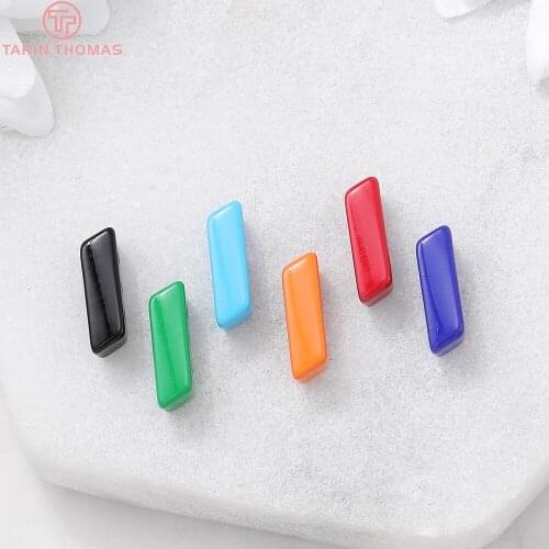 10PCS 5x14MM Hole 1MM Brass Long Spacer Beads Charms Connector High Quality DIY Jewelry Making Findings Accessories