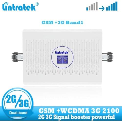 Lintratek GSM 2g 3g repeater 900 2100 cell phone signal booster WCDMA cellular communication voice internet amplifier 3g UMTS