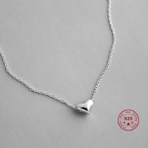Factory Price 100% 925 Sterling Silver Fashion MinimalismHeart-Shaped Necklace Boutique Jewelry Suitable For Daily Wear